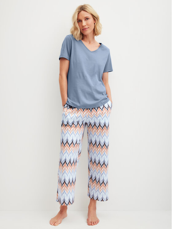 Calida Calida Pyžamové kalhoty 28209 Modrá Regular Fit