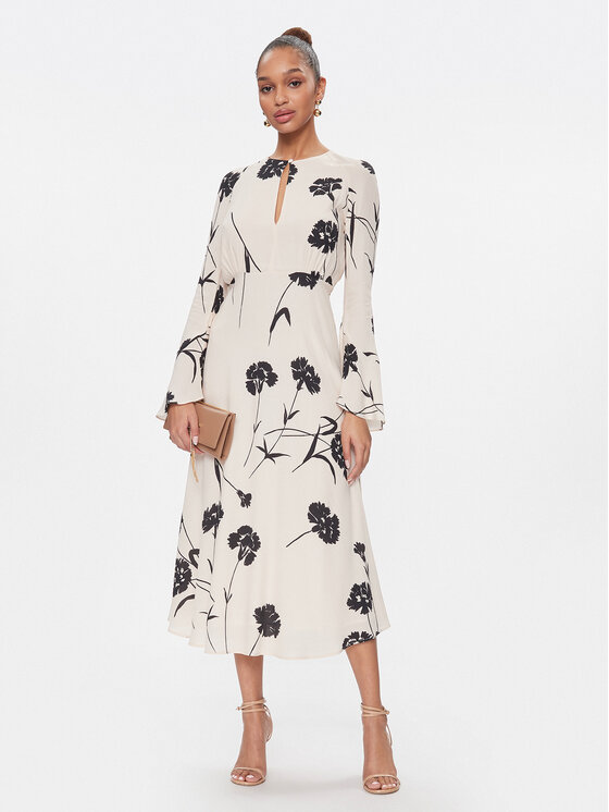 TWINSET TWINSET Kokteilinė suknelė 241TP2600 Écru Regular Fit