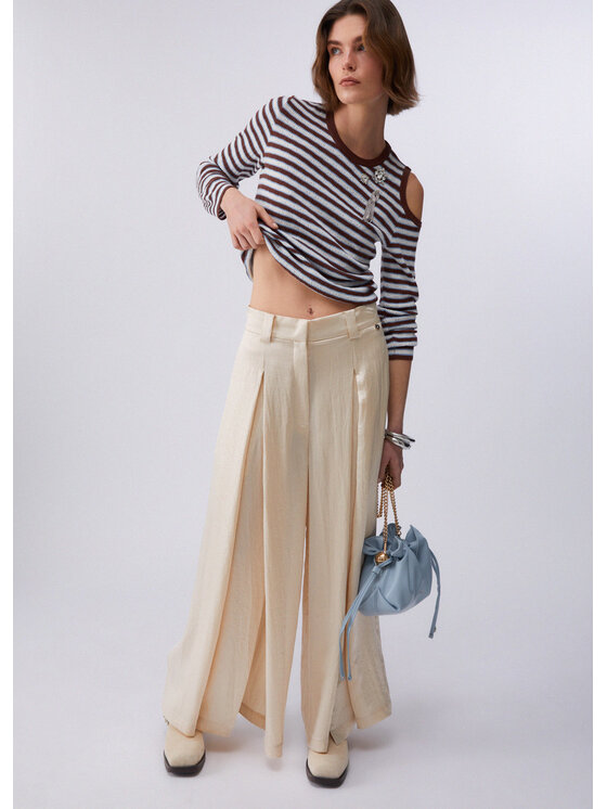 Liu Jo Liu Jo Pantalone da abito CA6150T450AP9572 Bianco Regular Fit