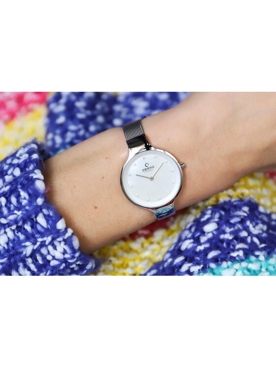 Obaku Obaku Hodinky V173LXCIMC Strieborná