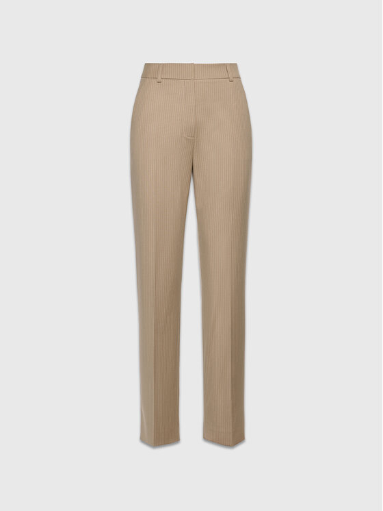 La Mania La Mania Spodnie garniturowe DANA 2 Beżowy Classic Fit