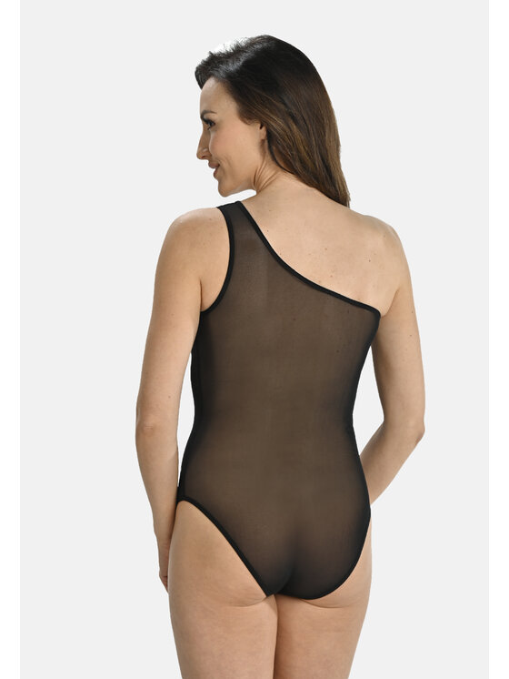 Teyli Teyli Body na jedno ramie Carly Czarny