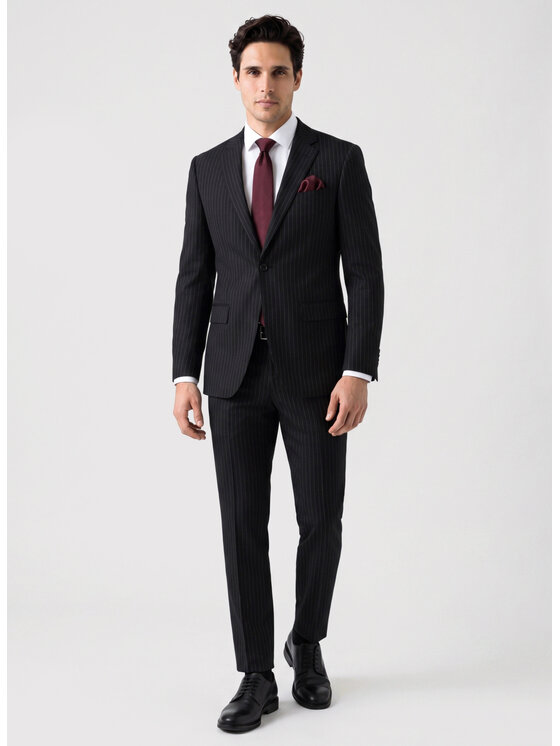 Pako Lorente Pako Lorente Spodnie garniturowe P26WF-6G-011 Czarny Slim Fit