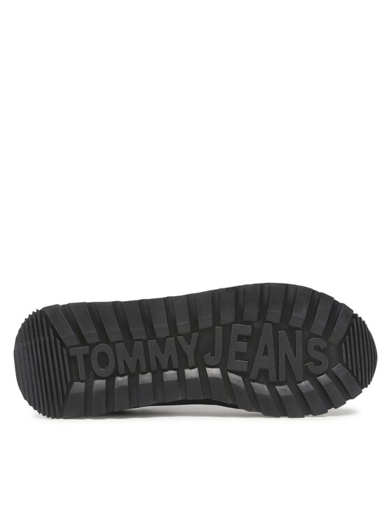 Tommy Jeans Tommy Jeans Sneakersy Retro Leather Runner EM0EM01081 Czarny