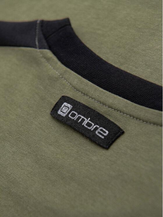 Ombre Ombre T-Shirt OM-TSCT-0115 Khaki Regular Fit