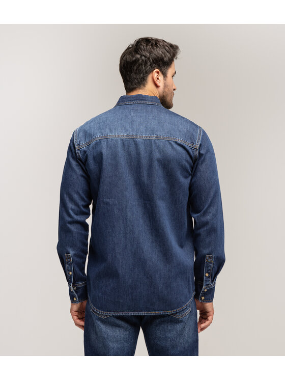 Lee Cooper Lee Cooper Koszula jeansowa KADIR 3212 Niebieski Regular Fit