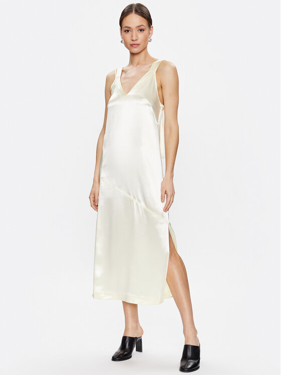 Calvin Klein Rochie cocktail Naia K20K205191 Bej Slim Fit