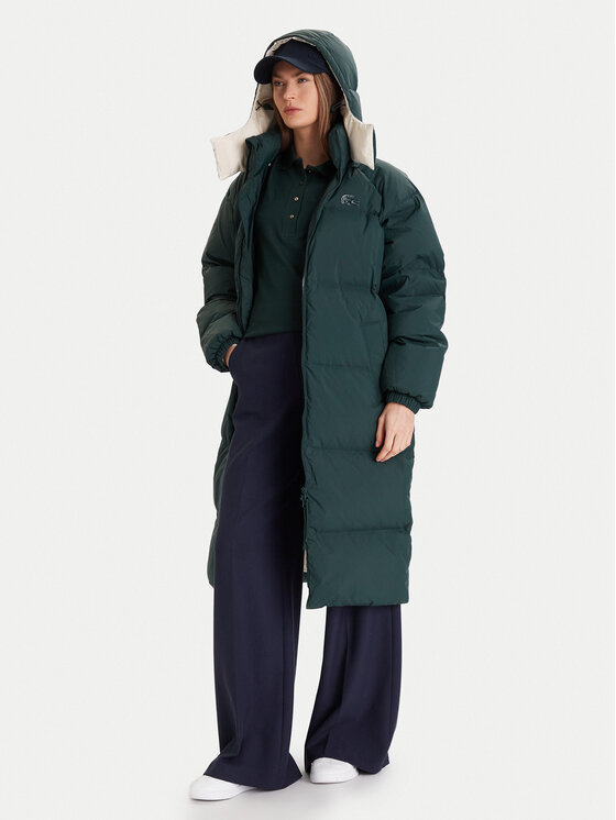 Lacoste Lacoste Geacă din puf BF9001 Verde Oversize