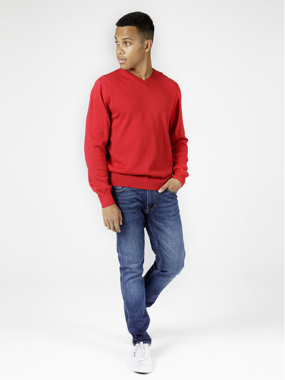 Sweter Cross Jeans, Rozmiar XXL, Czerwony, 34157-529
