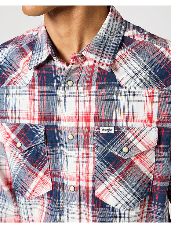 Wrangler Wrangler Camicia WESTERN SHIRT Rosso Regular Fit