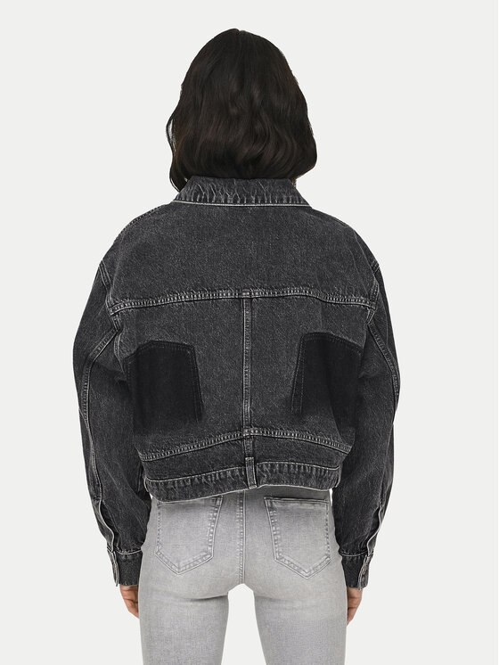 ONLY ONLY Τζιν μπουφάν Emaline 15330000 Γκρι Loose Fit