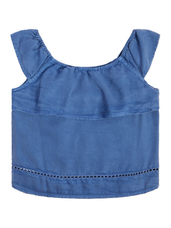 Guess Guess Bluse J3GH01 WE8R0 Blau Regular Fit