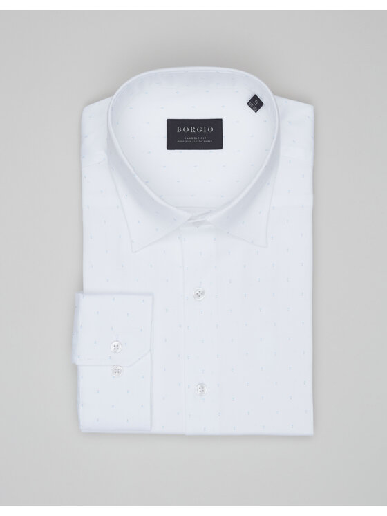 Borgio Borgio Koszula calimera Biały Classic Fit