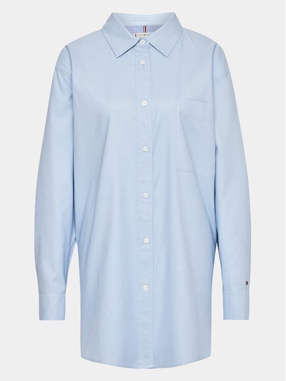 Tommy Hilfiger Tommy Hilfiger Krekls WW0WW38968 Gaiši zils Oversize