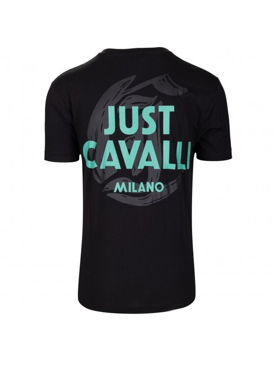 Just Cavalli Just Cavalli T-Shirt 78OAHC04 CJ600 899 Czarny Regular Fit