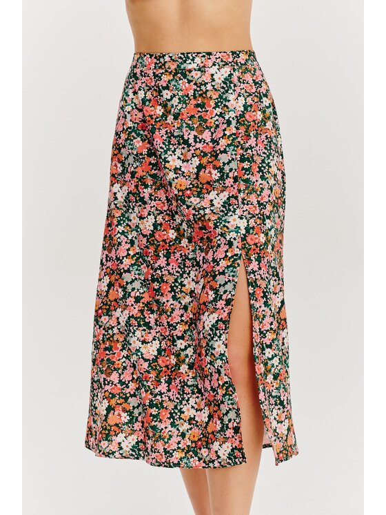 NAOKO NAOKO Spódnica midi Petalicious Kolorowy Regular Fit
