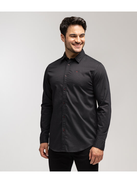 Lee Cooper Lee Cooper Koszula REY 59ZM Czarny Regular Fit