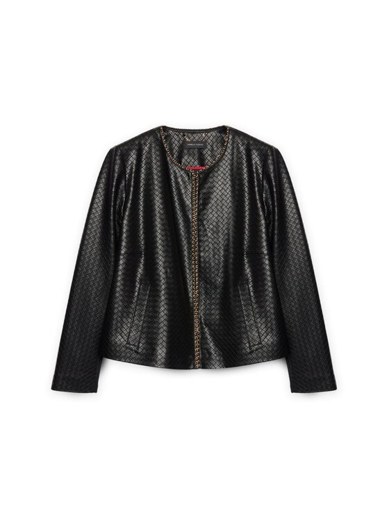 Fiorella Rubino Fiorella Rubino Giacca in similpelle R353T001230N033 Nero Boxy Fit