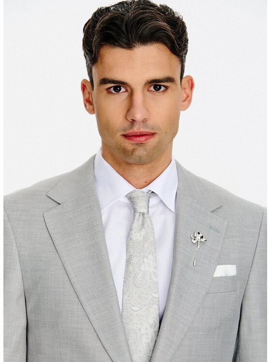 Pako Lorente Pako Lorente Marynarka P26SF-3G-008 Szary Slim Fit
