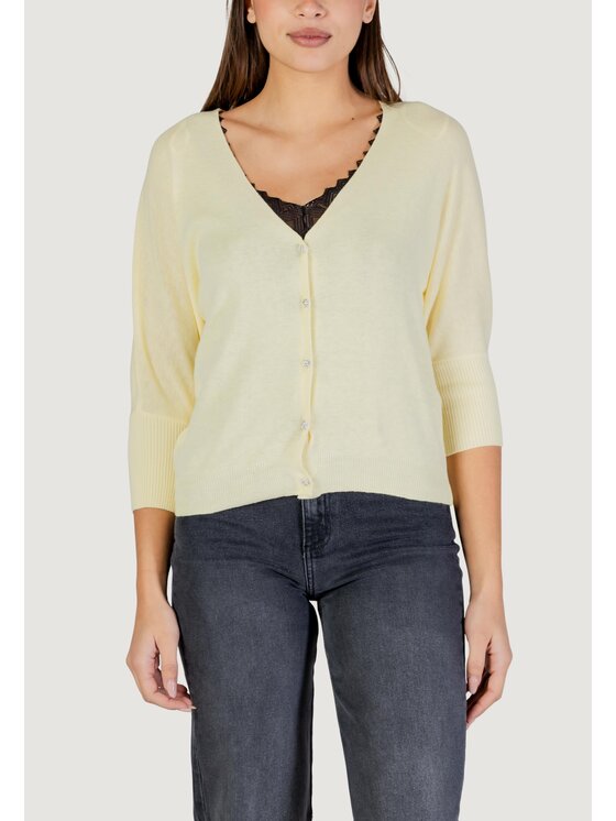 Morgan Morgan Cardigan 251-MBATSI Giallo Slim Fit