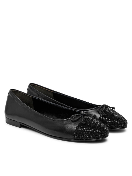 Tory Burch Tory Burch Baleríny Cap-Toe Pave Ballet 166214 Čierna