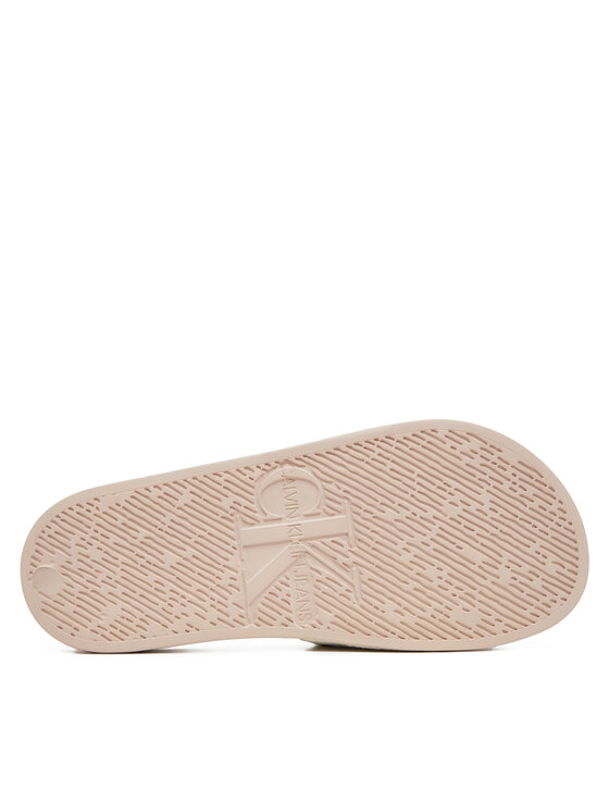 Calvin Klein Jeans Calvin Klein Jeans Şlapi Slide Monogram Co YW0YW00103 Écru
