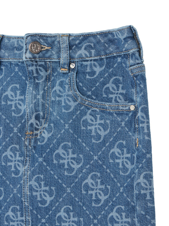 Guess Guess Φούστα τζιν J6RD03 D5FM0 Μπλε Regular Fit