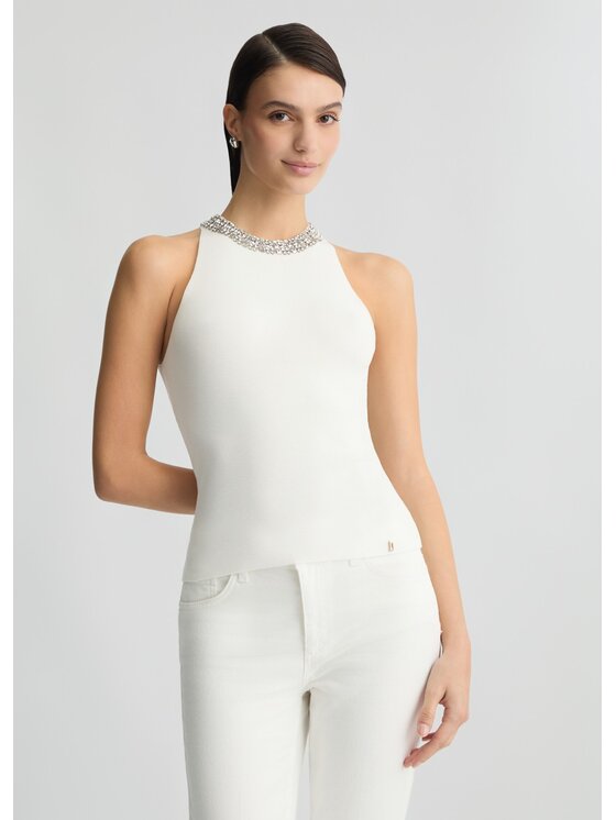 Liu Jo Blusa CA5108MS99EM9087 Bianco Regular Fit