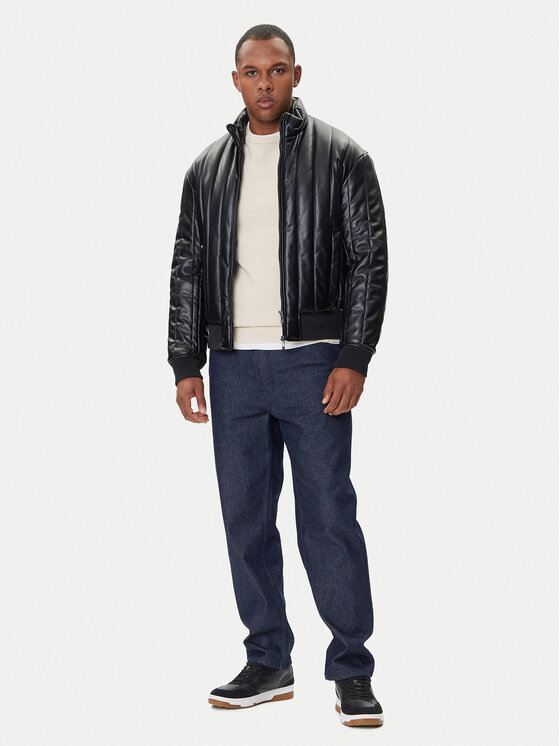 Armani Exchange Armani Exchange Kurtka z imitacji skóry XM001124 AF16647 UC001 Czarny Regular Fit
