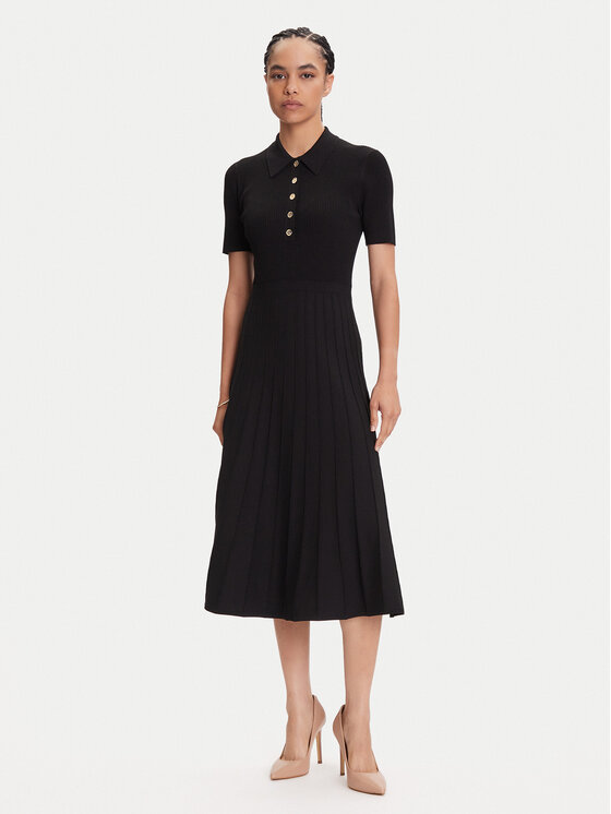 MICHAEL Michael Kors Rochie tricotată MT5834F33D Negru Regular Fit