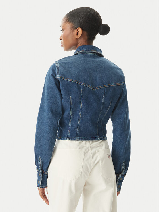 Guess Jeans Guess Jeans Jeansová bunda W6RN84 D7251 Modrá Classic Fit