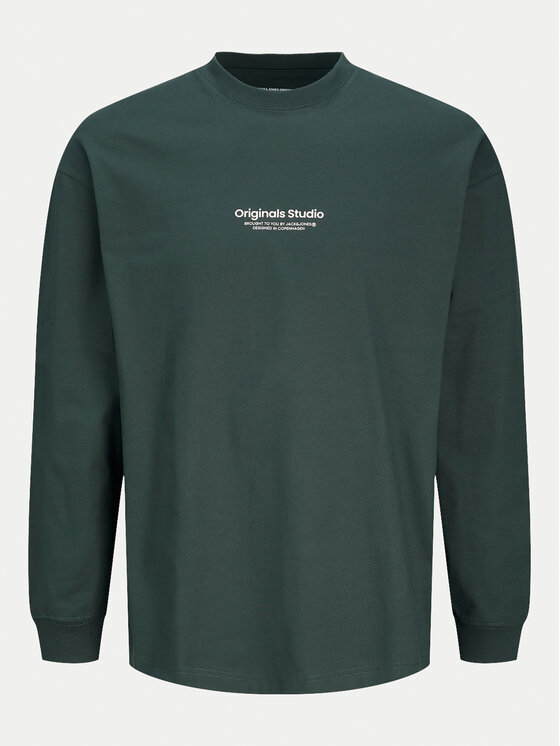 Jack&Jones Jack&Jones Longsleeve krekls Vesterbro 12251775 Zaļš Loose Fit