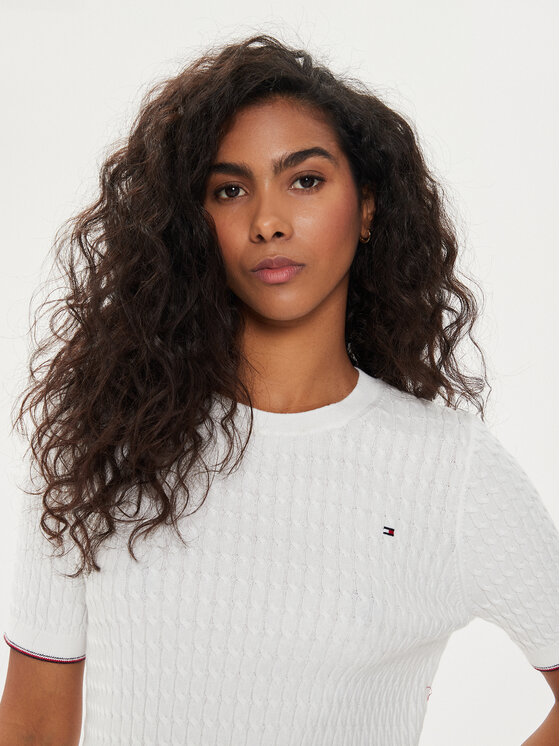 Tommy Hilfiger Tommy Hilfiger Πουλόβερ WW0WW41787 Εκρού Regular Fit