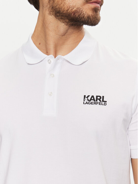 KARL LAGERFELD KARL LAGERFELD Pólóing 745088 551235 Fehér Regular Fit