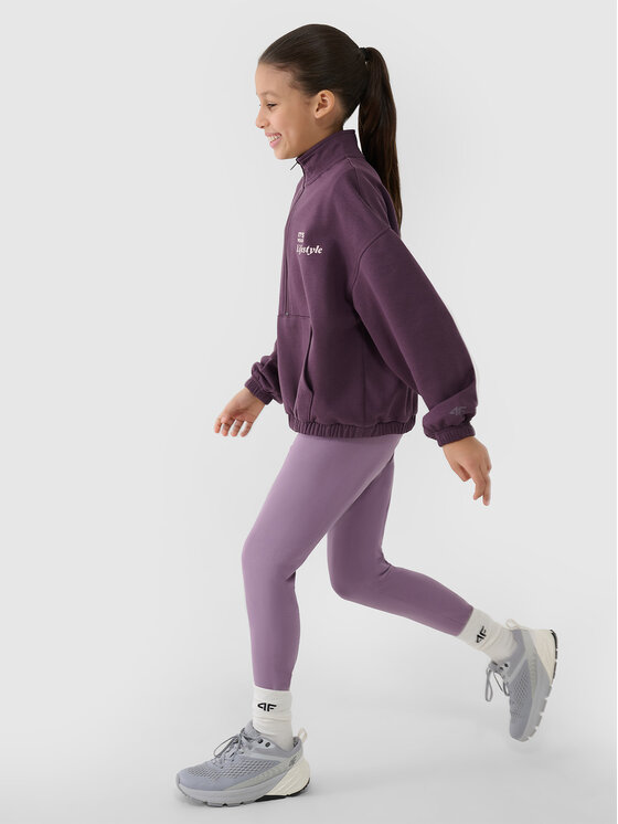 4F 4F Bluza IN MOTION Fioletowy Oversize