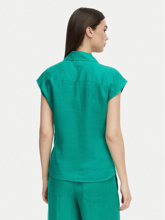 Tommy Hilfiger Tommy Hilfiger Blusa WW0WW49632 Verde Regular Fit