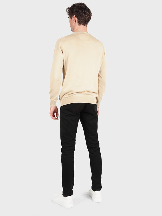 Evenemen Evenemen Sweter Round Neck Beige Beżowy Slim Fit