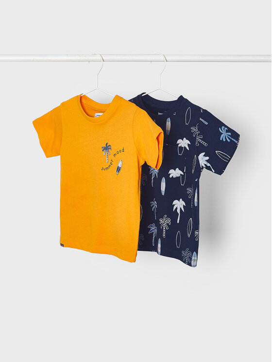 Mayoral 2er-Set T-Shirts - Kinderkleidung, Größe 8Y Bunt 3018