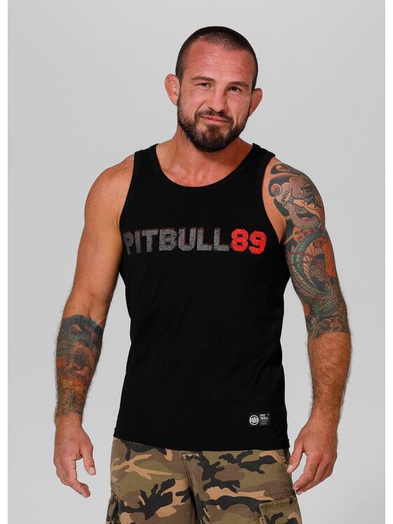 PITBULL PITBULL Tank top Tank Czarny Regular Fit