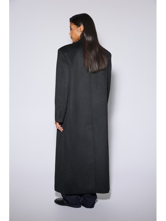 Estro Estro Płaszcz wełniany ER00120604 Czarny Loose Fit