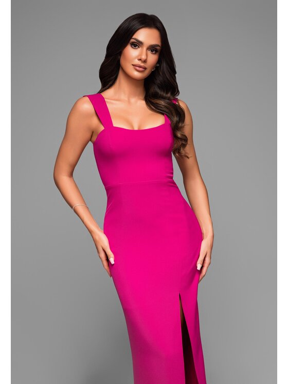 Ombre Ombre Sukienka wieczorowa LA-OM-DLR067 Różowy Regular Fit