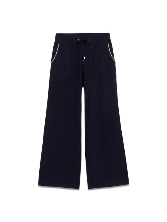 Oltre Oltre Pantaloni di tessuto P655J002204N034 Blu Baggy Fit
