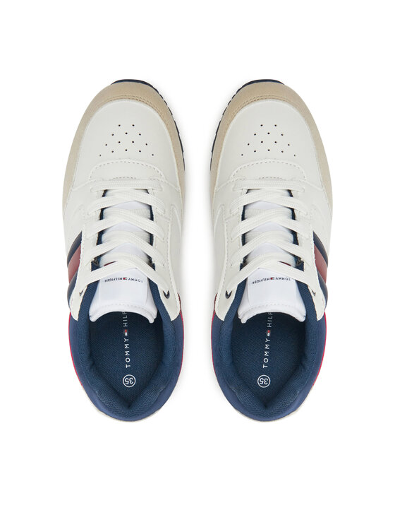 Tommy Hilfiger Tommy Hilfiger Sneakersy Flag Low Cur Lace-Up Sneaker T3X9-33664-1269 Bílá