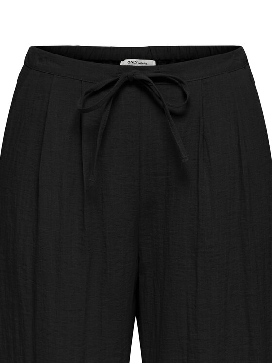 ONLY ONLY Текстилни панталони Lita 15370273 Черен Relaxed Fit