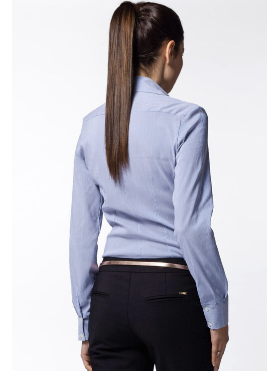Awama Awama Košeľa A028 Modrá Basic Fit