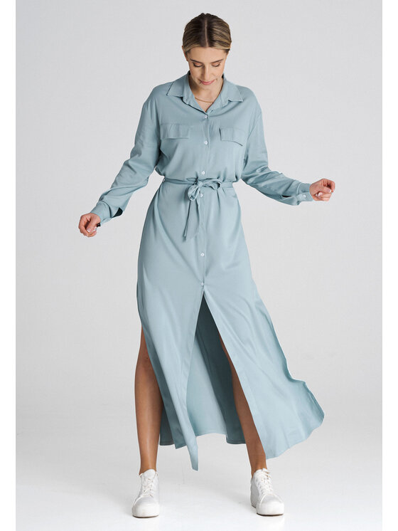 FIGL FIGL Sukienka codzienna M1000 Zielony Regular Fit