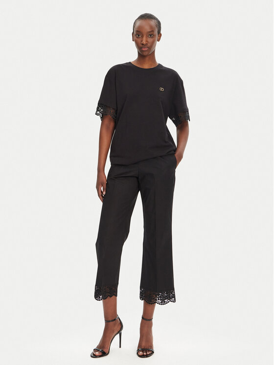 TWINSET TWINSET T-shirt 251TT2410 Crna Relaxed Fit