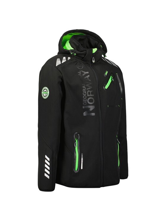 Geographical Norway Geographical Norway Kurtka softshell WY8026H/GN-NOIR / VERT Czarny Regular Fit
