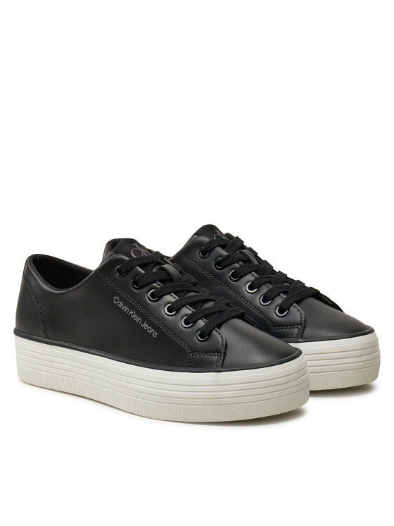 Calvin Klein Jeans Calvin Klein Jeans Tenisice Bold Vulc Flatf Low Lth In YW0YW01633 Crna