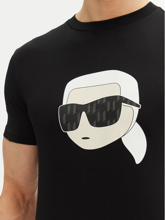 KARL LAGERFELD KARL LAGERFELD Póló 755073 552251 Fekete Regular Fit